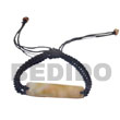 Summer Accessories Black Macrame mother of pearl Shell Id SMRAC5264BR Summer Beach Wear Accessories Macrame Bracelets