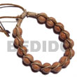 Summer Accessories Palmwood Round Wood Beads In SMRAC5269BR Summer Beach Wear Accessories Macrame Bracelets