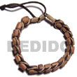 Summer Accessories Palmwood Cylinder Wood Beads SMRAC5270BR Summer Beach Wear Accessories Macrame Bracelets