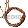 Summer Accessories Tube Wood Beads In Macrame SMRAC5284BR Summer Beach Wear Accessories Macrame Bracelets