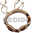 Summer Accessories Tube Wood Beads In Macrame SMRAC5286BR Summer Beach Wear Accessories Macrame Bracelets