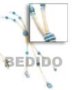 Summer Accessories 3-tassel Versatex Blue SMRAC020NK Summer Beach Wear Accessories Multi Row Necklace