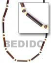 Summer Accessories 2-3 Mm Dark Brown Bamboo Tube SMRAC083NK Summer Beach Wear Accessories Natural Necklace
