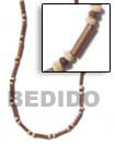 Summer Accessories 2-3 Mm Light Brown Bamboo SMRAC090NK Summer Beach Wear Accessories Natural Necklace