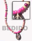 Summer Accessories 4-5 Coco Pukalet In Pink SMRAC193NK Summer Beach Wear Accessories Natural Necklace