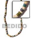 Summer Accessories 4-5 Heishe Bleach   Pukalet   SMRAC197NK Summer Beach Wear Accessories Natural Necklace