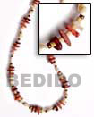 Summer Accessories Earth Tones   White Sq. Cut   SMRAC234NK Summer Beach Wear Accessories Natural Necklace