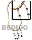 Summer Accessories 4-5 Pukalet Bleach   3 Tassel SMRAC237NK Summer Beach Wear Accessories Natural Necklace