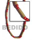 Summer Accessories Bamboo Tube   Red 4-5 Mm SMRAC268NK Summer Beach Wear Accessories Natural Necklace