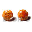 Summer Accessories Orange C. Button Earrings SMRAC007ER Summer Beach Wear Accessories Resin Earrings