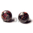 Summer Accessories Black C. Button Earrings SMRAC009ER Summer Beach Wear Accessories Resin Earrings