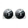 Summer Accessories Black Resin Button Earrings SMRAC5002ER Summer Beach Wear Accessories Resin Earrings