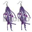 Summer Accessories Dangling Lavender Glass Beads SMRAC5470ER Summer Beach Wear Accessories Resin Earrings