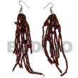 Summer Accessories Dangling Brown Glass Beads SMRAC5471ER Summer Beach Wear Accessories Resin Earrings