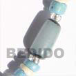 Summer Accessories Turqoise Blue Buri Tube   SMRAC122BR Summer Beach Wear Accessories Seed Bracelets