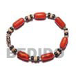 Summer Accessories Buri Seed Bracelet In Red SMRACIBR2 Summer Beach Wear Accessories Seed Bracelets