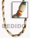Summer Accessories White Buri Tube Necklace  SMRAC123NK Summer Beach Wear Accessories Seeds Necklaces