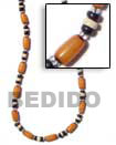 Summer Accessories Buri Orange Tube  4-5 Pokalet SMRAC217NK Summer Beach Wear Accessories Seeds Necklaces