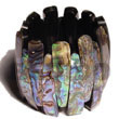 Summer Accessories Paua Shell Bangles Summer SMRAC034BL Summer Beach Wear Accessories Shell Bangles