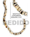 Summer Accessories Exotica Luhuanus Square Cut SMRAC011SQ Summer Beach Wear Accessories Shell Beads