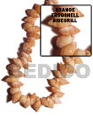 Summer Accessories Orange Frog Shell Sidedrill SMRAC036SPS Summer Beach Wear Accessories Shell Beads