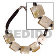 Summer Accessories Sq. Cut hammer shell On Wax SMRAC5070BR Summer Beach Wear Accessories Shell Bracelets