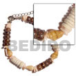 Summer Accessories 4-5mm Coco Pokalet. Nat. SMRAC5073BR Summer Beach Wear Accessories Shell Bracelets