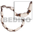 Summer Accessories 4-5mm White Clam Heishe   SMRAC5075BR Summer Beach Wear Accessories Shell Bracelets