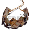 Summer Accessories 7 Pcs. 20mmx20mm Brownlip SMRAC5219BR Summer Beach Wear Accessories Shell Bracelets