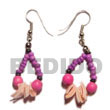 Summer Accessories Dangling 2-3mm Pink Coco SMRAC1014ER Summer Beach Wear Accessories Shell Earrings