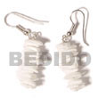 Summer Accessories Dangling White Rose Summer SMRAC120ER Summer Beach Wear Accessories Shell Earrings