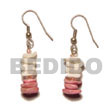 Summer Accessories Dangling White Rose old Rose SMRAC286ER Summer Beach Wear Accessories Shell Earrings