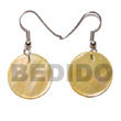 Summer Accessories Dangling 35mm Round mother of pearl SMRAC5026ER Summer Beach Wear Accessories Shell Earrings