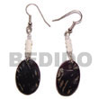 Summer Accessories Dangling 16x23mm Black Tab SMRAC5028ER Summer Beach Wear Accessories Shell Earrings