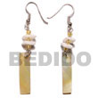 Summer Accessories Dangling 35mmx7mm mother of pearl Bar   SMRAC5029ER Summer Beach Wear Accessories Shell Earrings