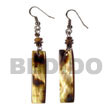 Summer Accessories Dangling 40x10mm Black Lip SMRAC5030ER Summer Beach Wear Accessories Shell Earrings