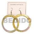 Summer Accessories Dangling Round mother of pearl Hoop SMRAC5038ER Summer Beach Wear Accessories Shell Earrings