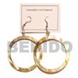 Summer Accessories Dangling Brown Lip Hoop SMRAC5042ER Summer Beach Wear Accessories Shell Earrings