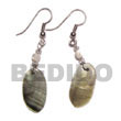 Summer Accessories Dangling 30mm Oval Black Lip SMRAC5046ER Summer Beach Wear Accessories Shell Earrings
