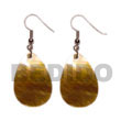 Summer Accessories Dangling Teardrop Brownlip  SMRAC5050ER Summer Beach Wear Accessories Shell Earrings