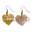 Summer Accessories Dangling Heart mother of pearl 25mmx25mm SMRAC5051ER Summer Beach Wear Accessories Shell Earrings