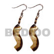 Summer Accessories Dangling Wavy Brownlip Tiger SMRAC5052ER Summer Beach Wear Accessories Shell Earrings