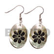 Summer Accessories 35mm Oval Blacklip    SMRAC5072ER Summer Beach Wear Accessories Shell Earrings