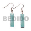 Summer Accessories 40mm  X 10mm Blue hammer shell SMRAC5075ER Summer Beach Wear Accessories Shell Earrings