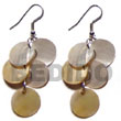 Summer Accessories Dangling 5 Pcs. Round 12mm mother of pearl SMRAC5451ER Summer Beach Wear Accessories Shell Earrings