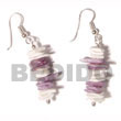Summer Accessories Dangling White Rose   Dyed SMRAC670ER Summer Beach Wear Accessories Shell Earrings