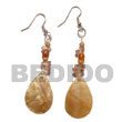 Summer Accessories Dangling Brownlip Teardrop   SMRAC703ER Summer Beach Wear Accessories Shell Earrings