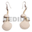 Summer Accessories Dangling White Piktin   SMRAC762ER Summer Beach Wear Accessories Shell Earrings