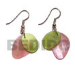 Summer Accessories Pink green  Dangling SMRAC784ER Summer Beach Wear Accessories Shell Earrings