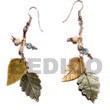 Summer Accessories Dangling mother of pearl blacklip Leaves SMRAC792ER Summer Beach Wear Accessories Shell Earrings